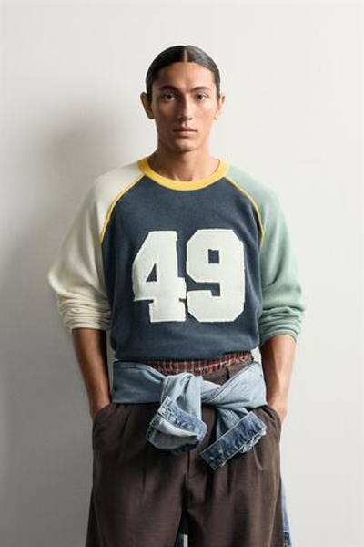 СВИТЕР WAFFLE В СТИЛЕ COLOR BLOCK — ZARA