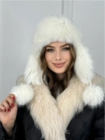 шапка ушанка зимняя меховая с флисом теплая стильная
