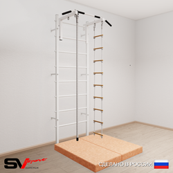 Шведская стенка Sv Sport 5144 (Турник стандарт/Канат/Лестница/Мат 1м)