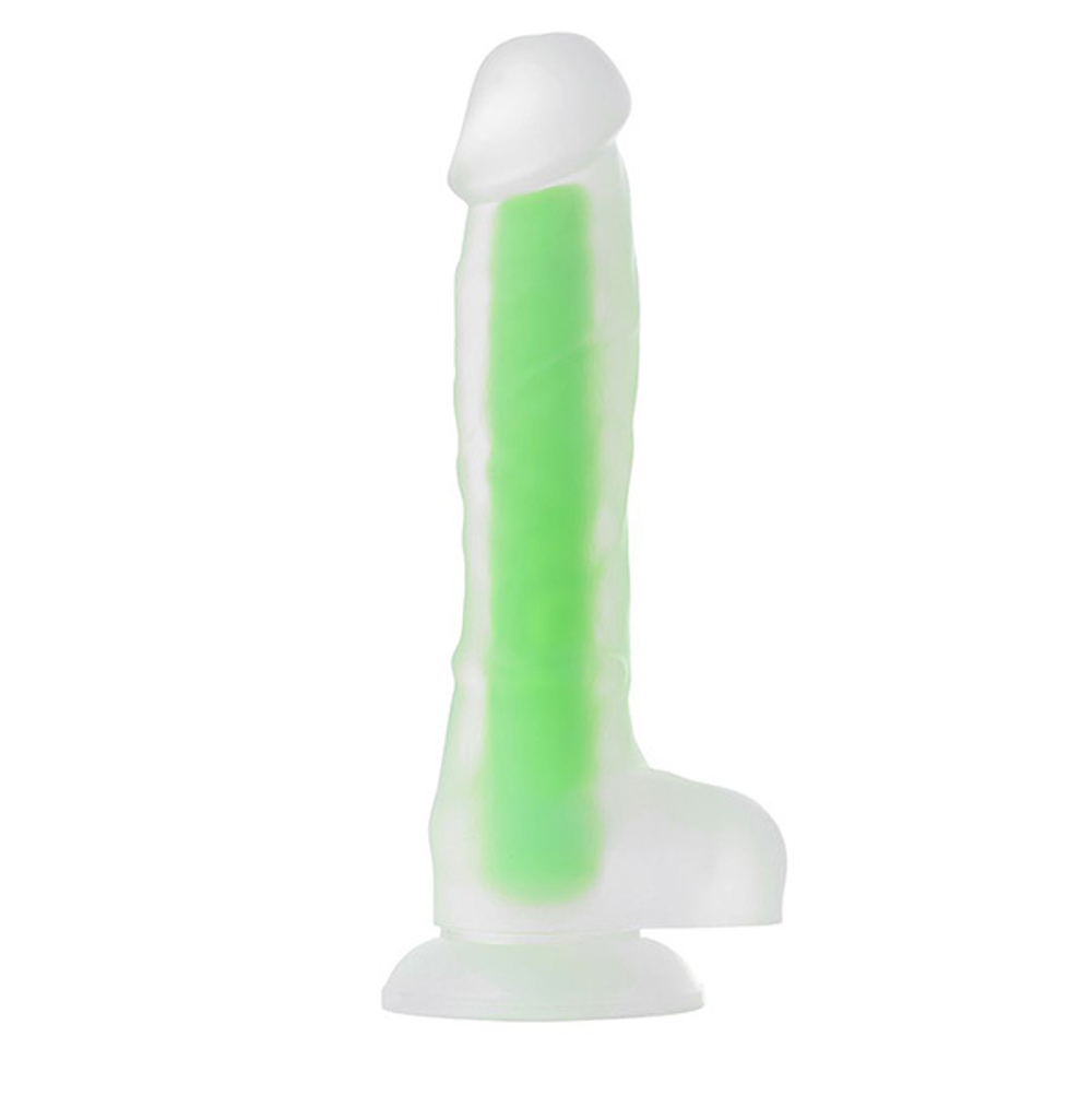 Прозрачно-зеленый светящийся в темноте фаллоимитатор 18см ToyFa Beyond Dick Glow 872011