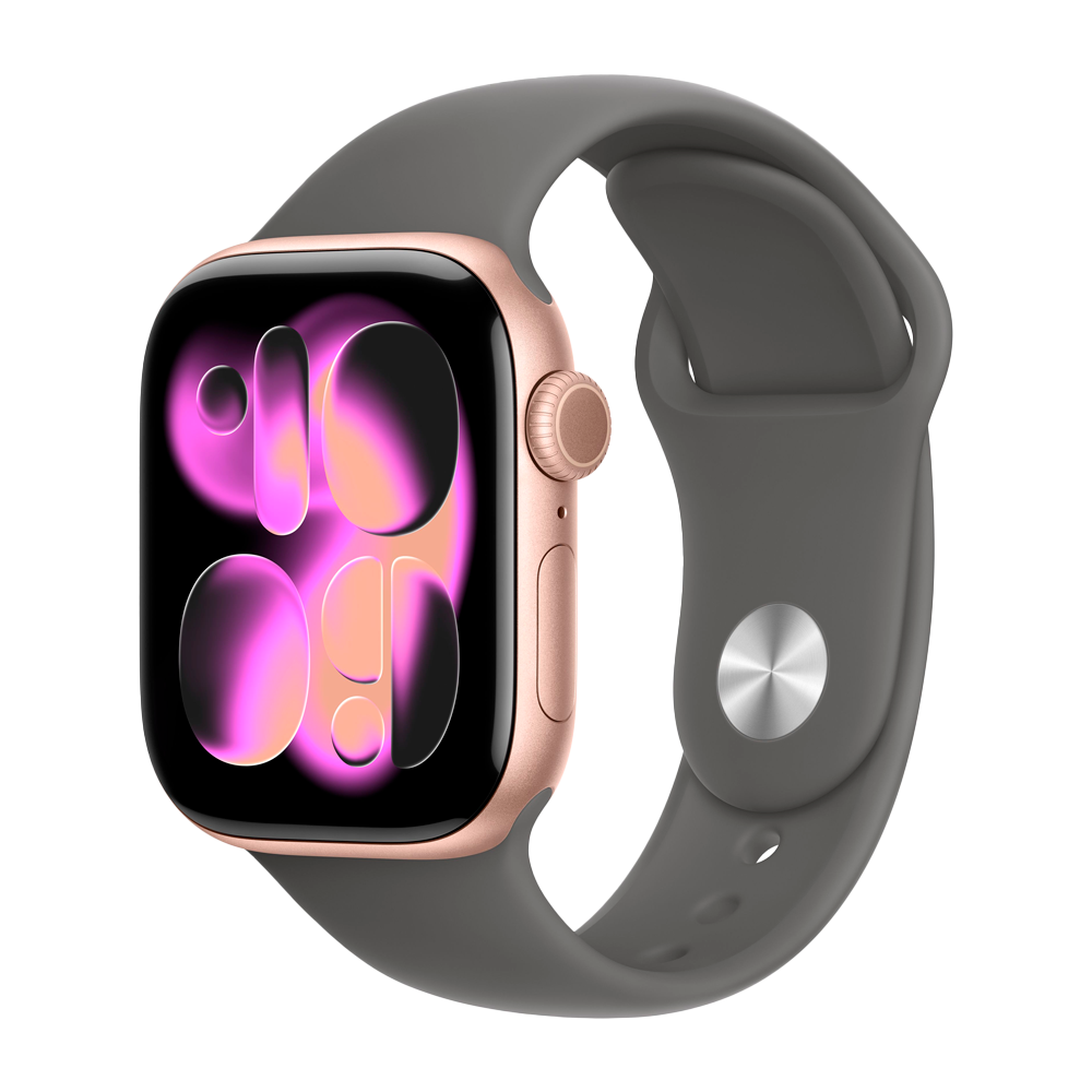 Умные часы Apple Watch Series 11 GPS, 42mm, Rose Gold Aluminium Case with Stone Gray Sport Band, S/M
