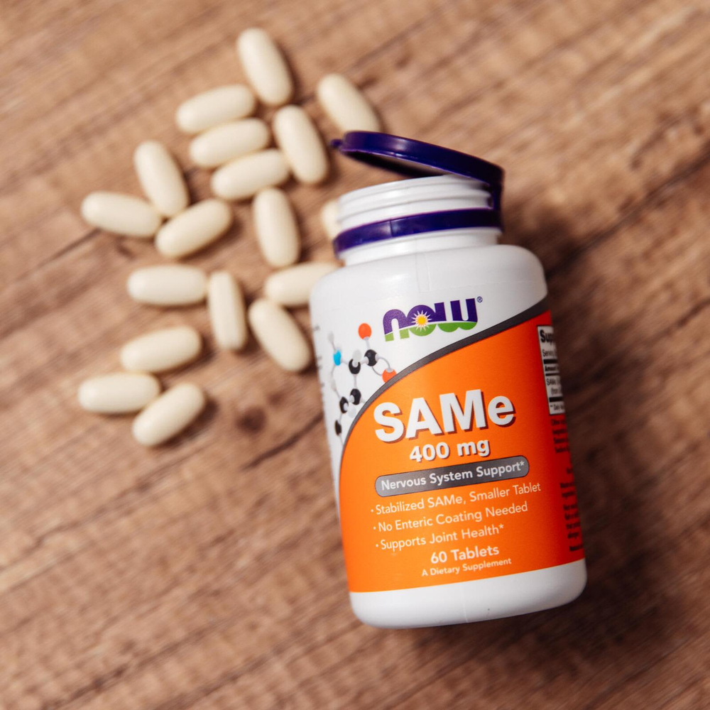 NOW Foods, SAMe, 400 мг, 60 таблеток