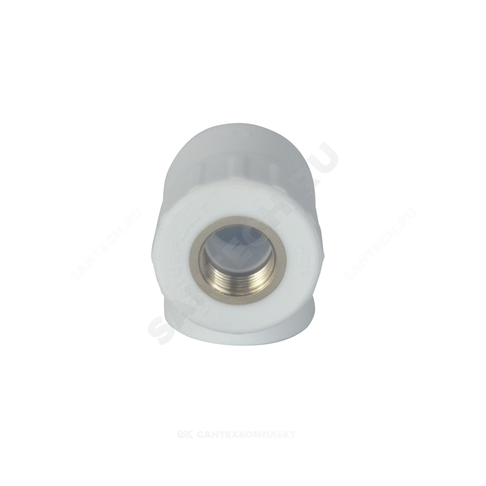 Угольник PP-R комбинированный белый Дн 25х1/2" ВР RTP (РосТурПласт) 10792