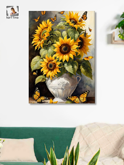 Картина Цветы у окна для интерьера 50x70см 1шт.