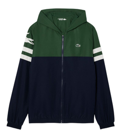 Куртка теннисная Lacoste Tennis Water-Repellent Hooded - navy blue/green