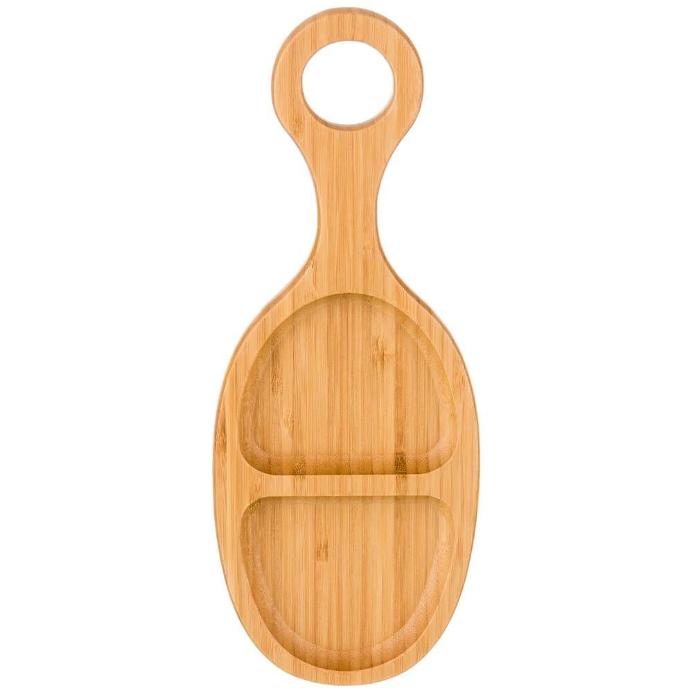 БЛЮДО ДЕРЕВЯННОЕ LEFARD "NATIVE" 2 СЕКЦИИ С РУЧКОЙ 32*12,5*2 СМ (КОР=36ШТ.)