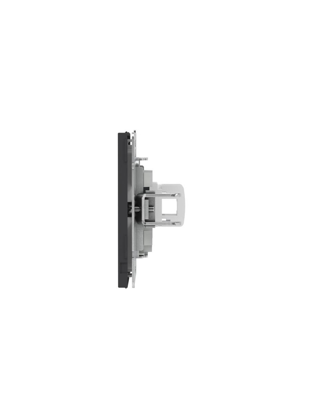 Розетка компьютерная 1-м KANT RJ45 кат.6A без шторки черн. уголь DKC 7012673