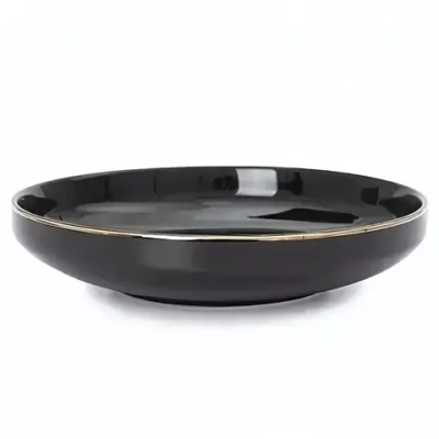 Тарелка суповая BLACK GOLD 19см DM3012