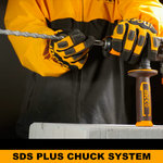 Аккумуляторный бесщеточный перфоратор SDS-Plus INGCO CRHLI202882 INDUSTRIAL 20 В 4,5 Дж 2x4 Ач