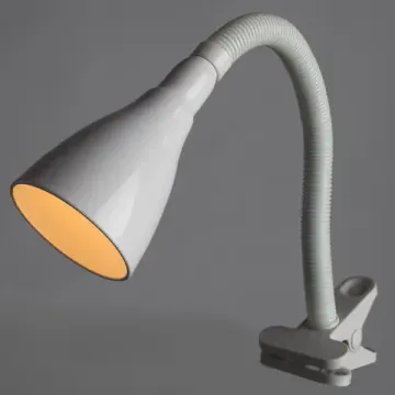 Офисная настольная лампа на прищепке 1*E14 A1210LT-1WH белый Cord Arte Lamp