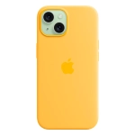 Силиконовый чехол с поддержкой MagSafe Apple Silicone Case для iPhone 15, Sunshine (Лучезарный желтый)
