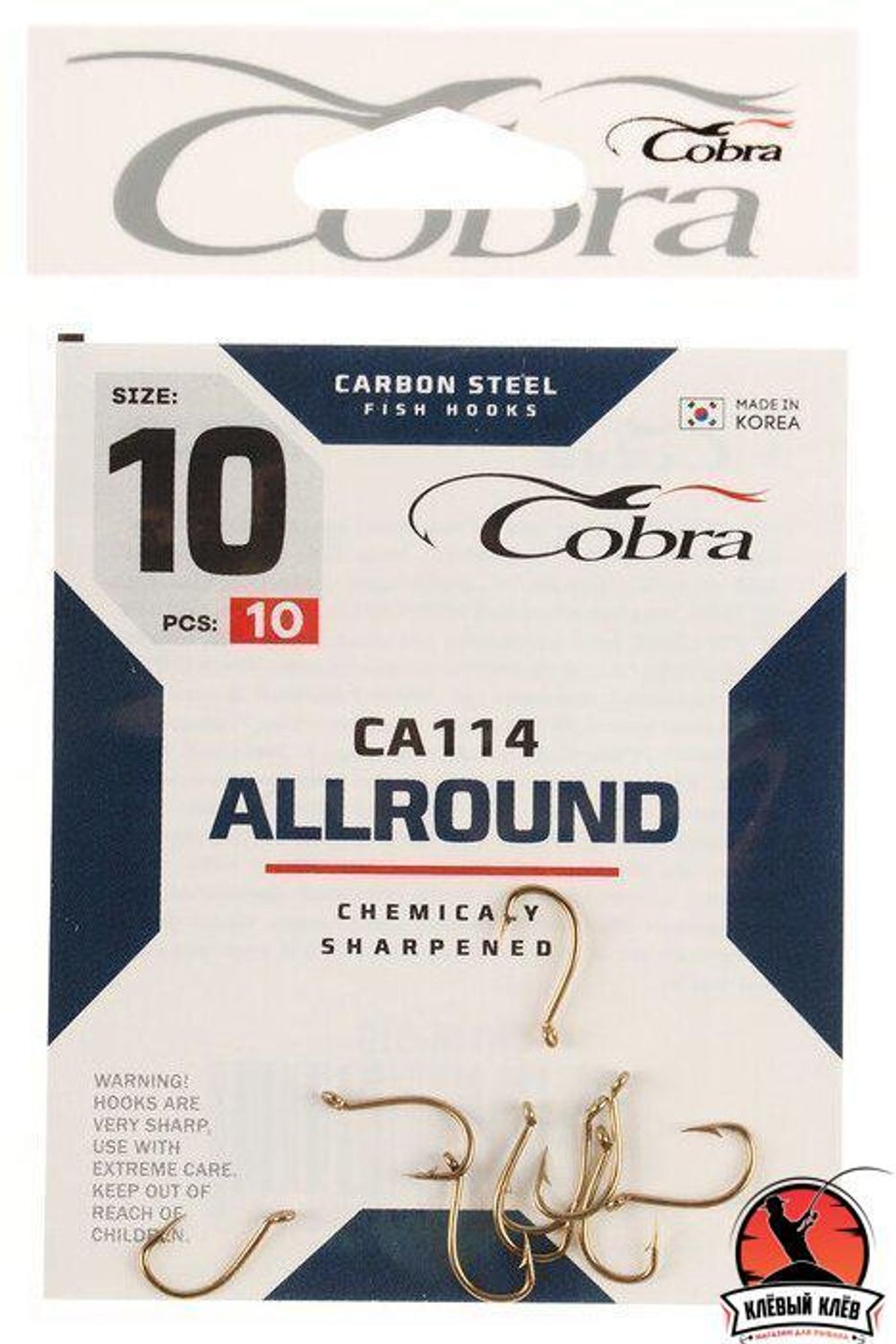 Крючки Cobra ALLROUND CA114 разм.10 10шт