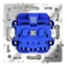 Розетка электрическая с заземлением Voltum S70 Сталь VLS040105