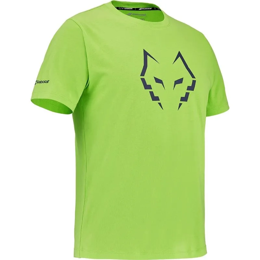 Мужская теннисная футболка Babolat Cotton J.Lebron - green flash