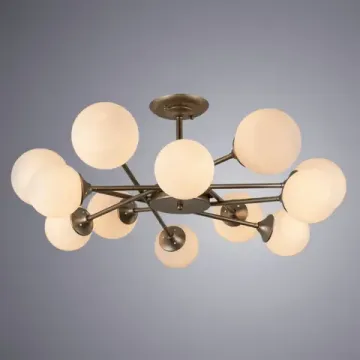 Люстра потолочная на штанге 12*E14 A2703PL-12SG матовое золото Marco Arte Lamp