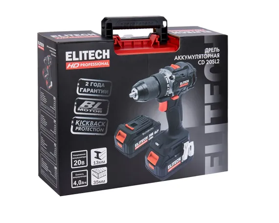 Аккумуляторный шуруповерт ELITECH HD CD 20 SL2 E2201.040.02 205718