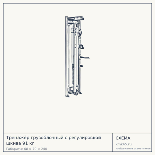 Тренажёр грузоблочный с регулировкой шкива 91 кг — от 278 000 ₽