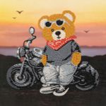 Алмазная (кристальная) мозаика Фрея, постер Мотоциклист, 30х30 см