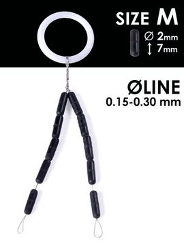Стопоры резиновые Salmo RUBBER CYLINDER STOPS р.002M 10шт.