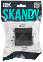 SKANDY Розетка компьютерная двойная RJ45 кат.6 SK-K04G графит IEK
