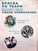 Краска по ткани и обуви, одежды акриловая Shabby Chic «Нежно-голубая»