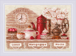 Наименование:	"Coffee Time"¶Артикул:	№1874¶Каталог:	 Каталог новинок №36¶Нитки:	 шерсть¶Цветов:	 18¶