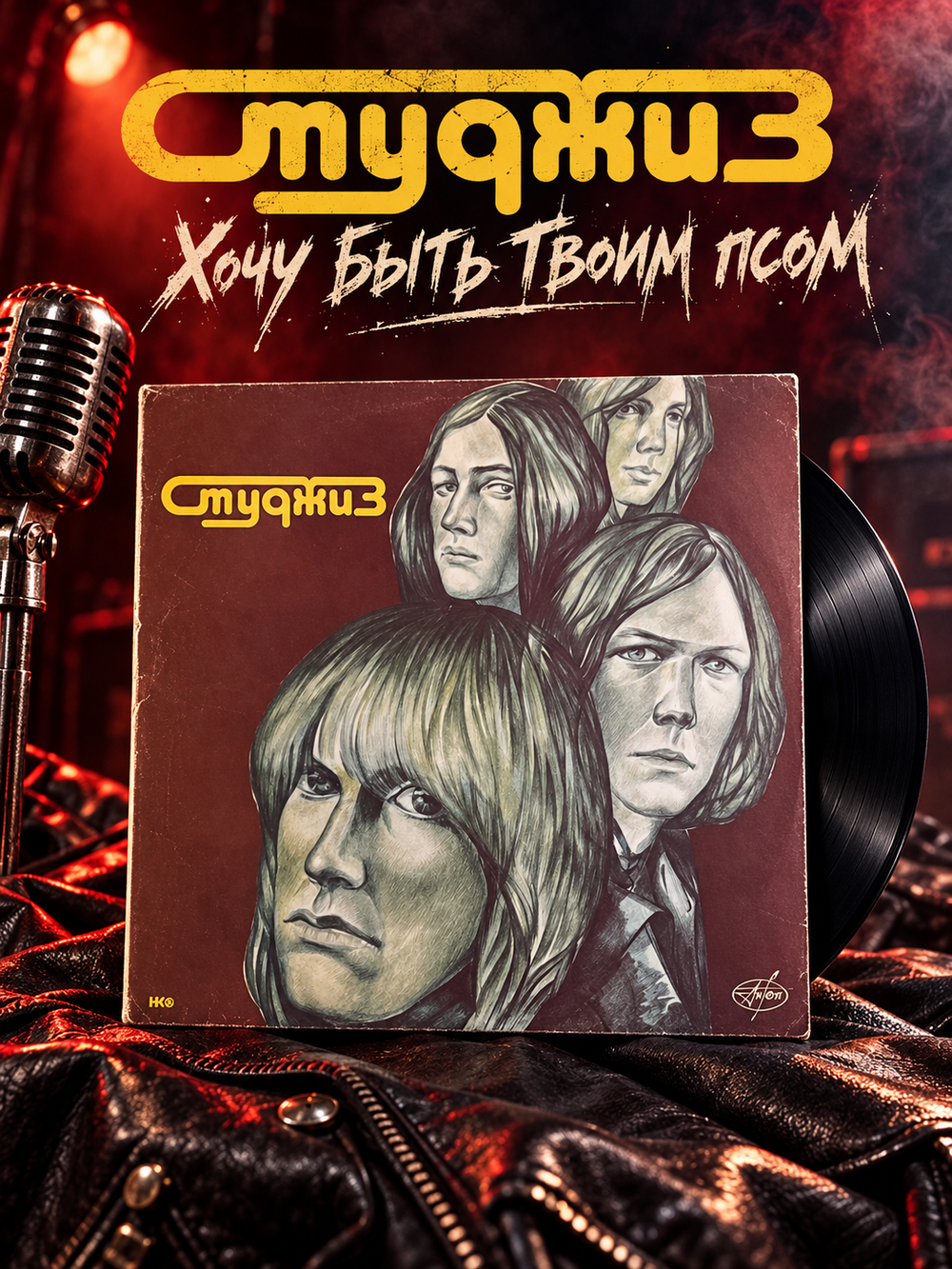 LP Студжиз – Хочу быть твоим псом / The Stooges . Виниловая пластинка 12 дюймов. Антроп 1991 год.