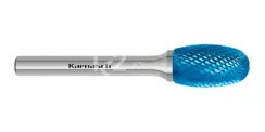 Борфреза твердосплавная Karnasch форма E, 3х6х3х38 мм, насечка HP-4, покрытие Blue-Tec, арт. 11.5042-010