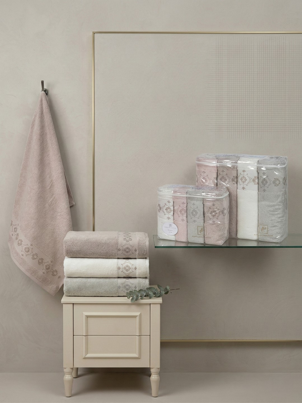 PUPİLLA COLLECTİON Набор Полотенец SOLITA 70*140 4пр. 100% Хлопок