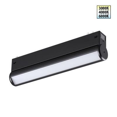 359950 PORT NT25 214 черный Трековый светильник с переключ. цв. темпер. IP20 LED 3000К\4000К\6000К 10W 90-240V VECTOR