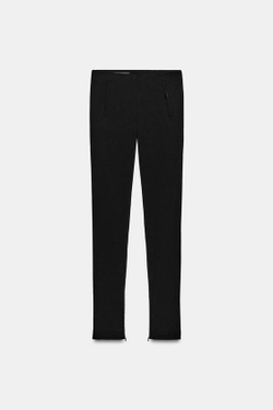 ZARA ЛЕГИНСЫ С МОЛНИЯМИ, ЧЕРНЫЙ