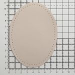 Заплатка пришивная кожа овал 8х10,9см с перфорацией, 2 шт, 100% кожа, 06 бежевый, 9124