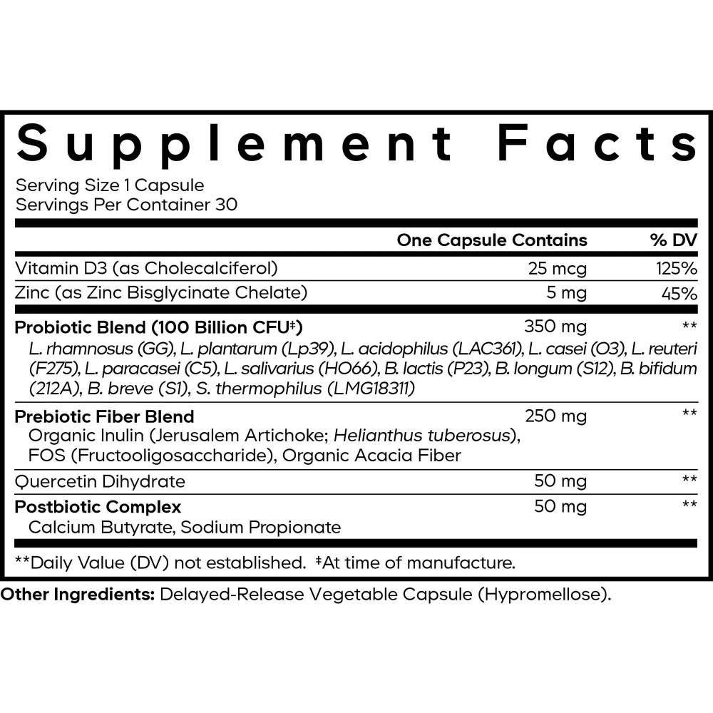 Probiotic+ 100 Billion CFUs - Vitamin D3 30 капсул CodeAge