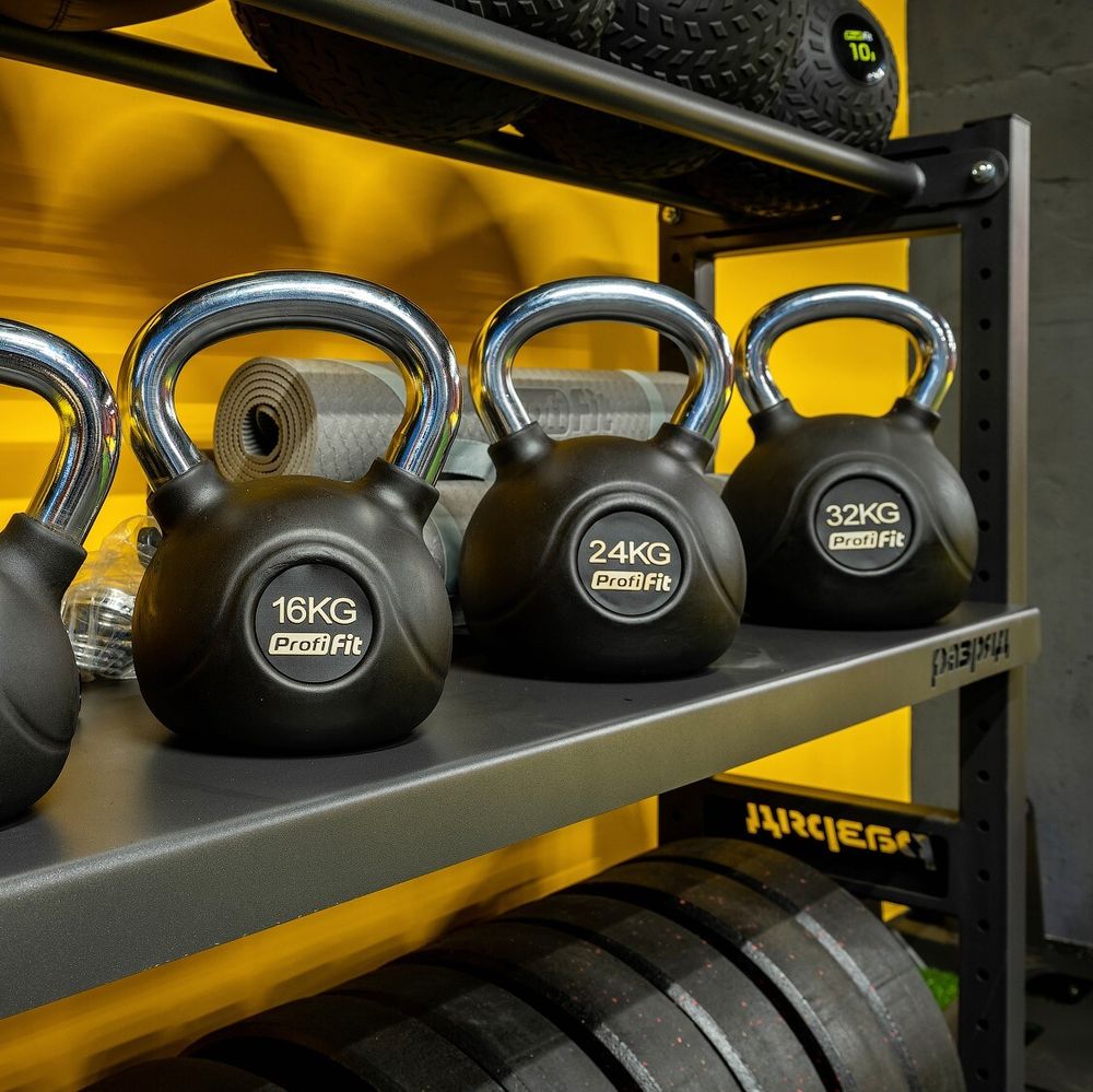 Гиря обрезиненная с хромированной ручкой PROFI-FIT 28 кг