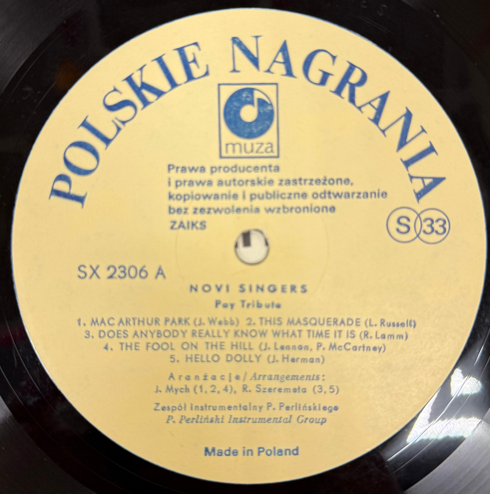 Виниловая пластинка Novi Singers – Pay Tribute LP