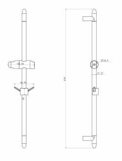 Стойка душевая 685мм LM8063C