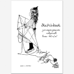 Блокнот-скетчбук для карандашных набросков SKETCHBOOK GRAFO А5 на скрепке