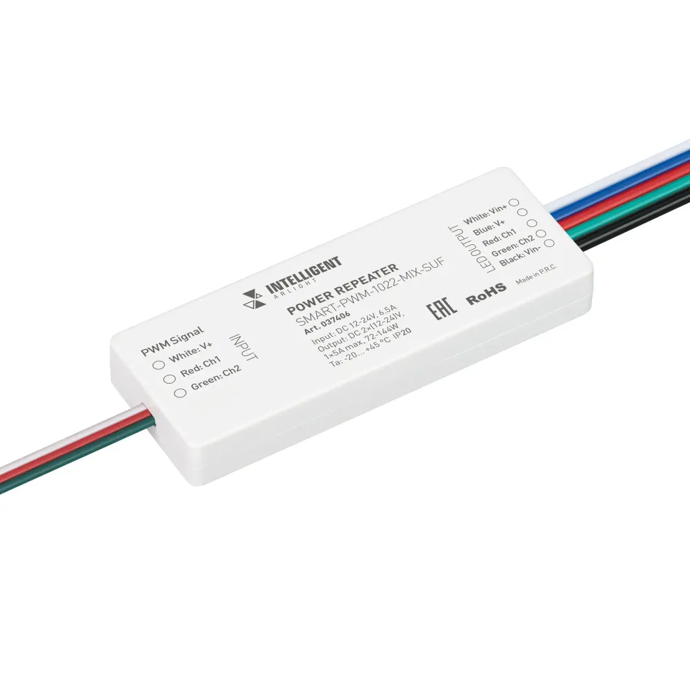 INTELLIGENT ARLIGHT Усилитель SMART-PWM-1022-MIX-SUF (12-24V, 2x3A) (IARL, IP20 Пластик, 5 лет) INTELLIGENT ARLIGHT Усилитель SMART-PWM-1022-MIX-SUF (12-24V, 2x3A) (IARL, IP20 Пластик, 5 лет)