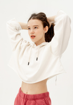 Худи Bowery NYC укороченное оверсайз Off White