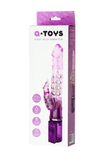 Вибратор с клиторальным стимулятором A-Toys by TOYFA High-Tech fantasy, TPE, фиолетовый, 26,5 см