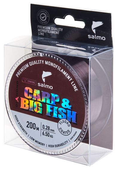 Леска монофильная Salmo Diamond CARP & BIG FISH FLUORO COATED Dark Brown 200/028