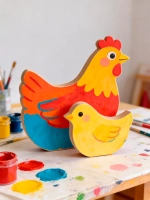 Фигурки для раскрашивания, пасхальный декор курочки