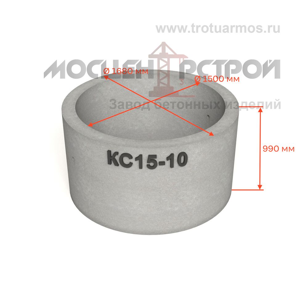 Кольцо колодезное стеновое КС15-10 Кольцо колодезное стеновое КС15-10