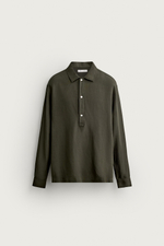ПОЛО КЛАССИЧЕСКОГО КРОЯ ИЗ ВИСКОЗЫ И ЛЬНА — ZARA