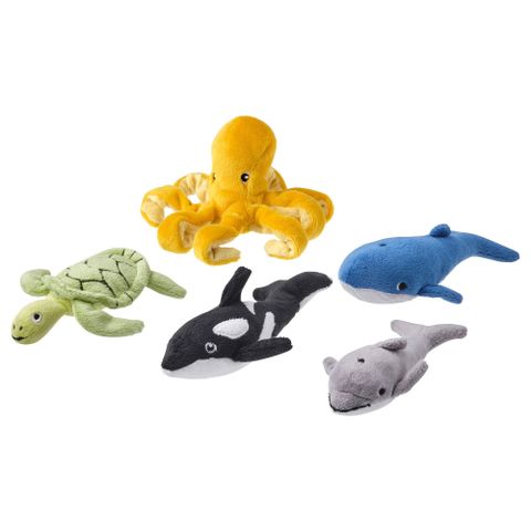 Набор мягких игрушек IKEA BLAVINGAD (БЛАВИНГАД), 5 шт