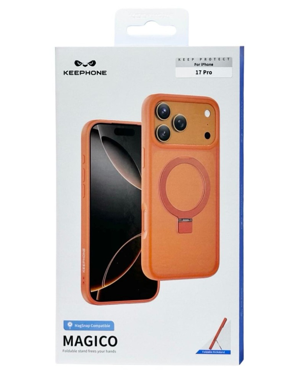 Накладка для i-Phone 17 Pro Keephone Magico MagSnap оранжевая