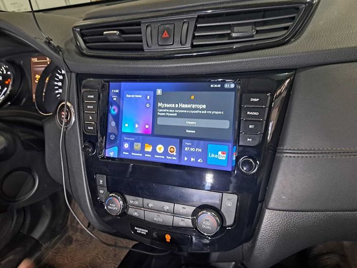 Магнитола для Nissan X-Trail T32, Qashqai J11 2014-2022 (климат, рамка тип 4) - FarCar S500-TS20 монитор 9.5" 2K QLED на Android 14, Быстрейшая, CarPlay, 4G SIM-слот