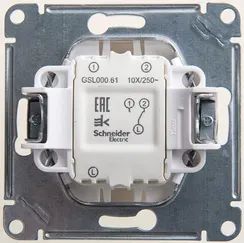Переключатель проходной одноклавишный Systeme Electric Glossa Перламутр GSL000661
