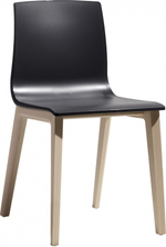 Стул пластиковый Scab Design Smilla Technopolymer, отбеленный бук, антрацит