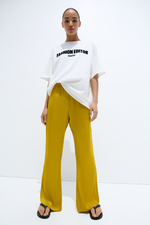 Атласные брюки с широкими штанинами - H&M